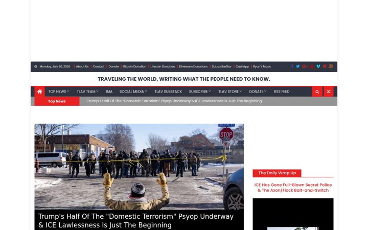 Screenshot of thelastamericanvagabond.com