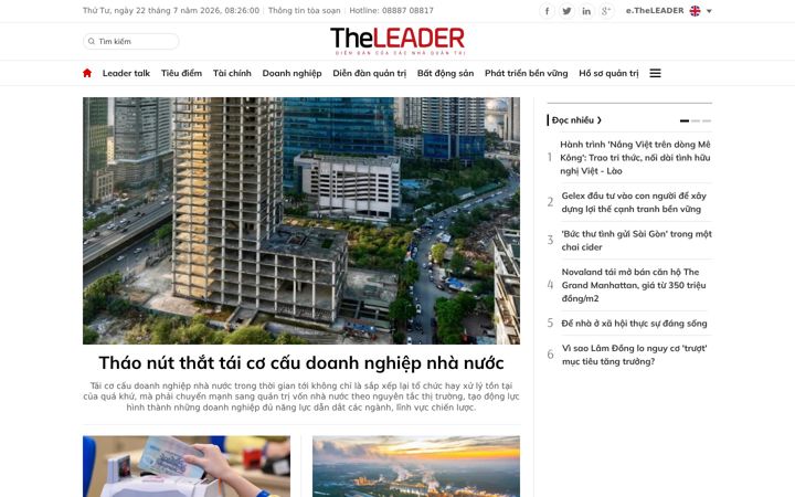 Ekrano kopija theleader.vn