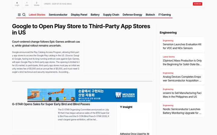 Screenshot of thelec.net