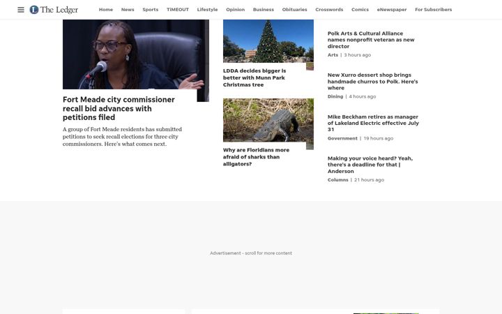 Screenshot ta' theledger.com
