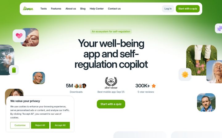 Screenshot του theliven.com