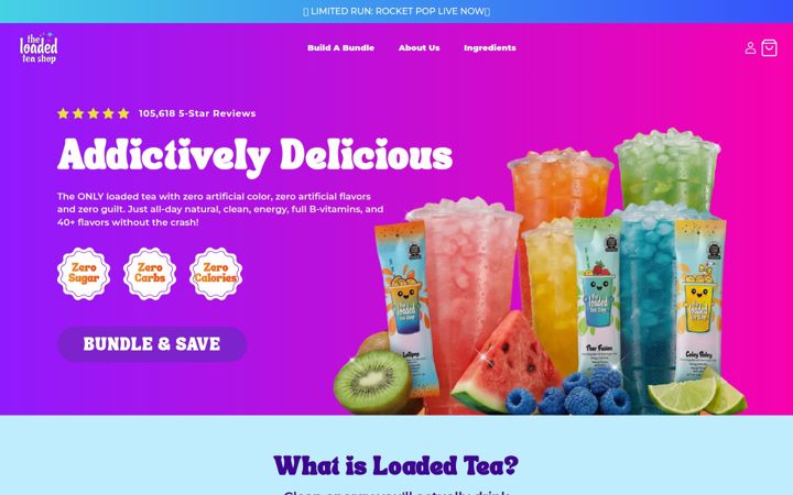 Screenshot of theloadedteashop.com