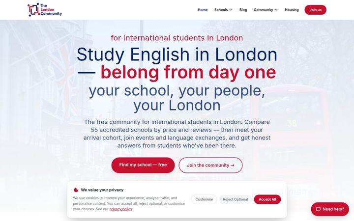 Screenshot of thelondoncommunity.com