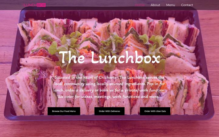Skärmbild av thelunchboxchi.co.uk