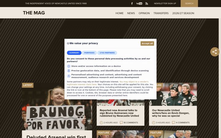 Screenshot von themag.co.uk