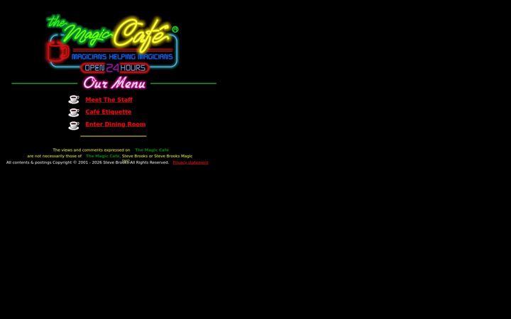 Screenshot of themagiccafe.com