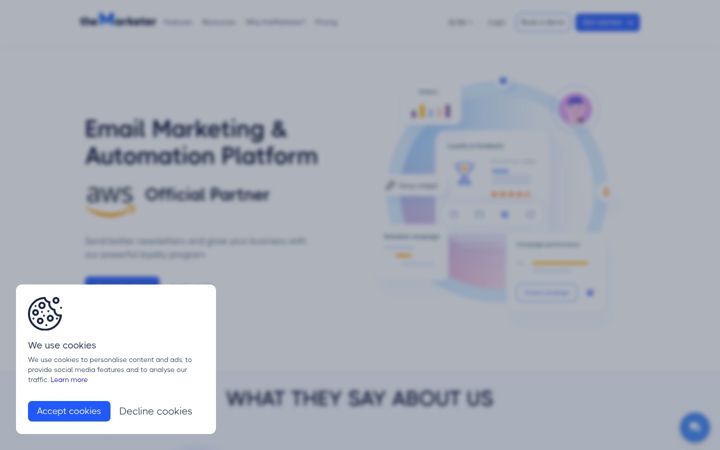 Ekrānuzņēmums no themarketer.com