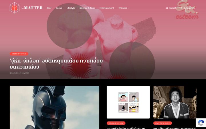 Screenshot of thematter.co