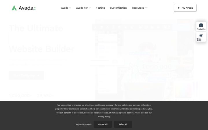 Skärmbild av theme-fusion.com