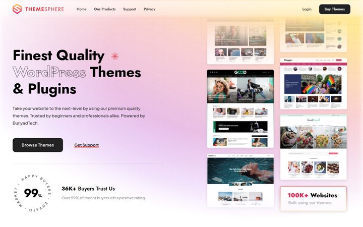 Screenshot di theme-sphere.com