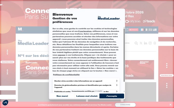 Screenshot of themedialeader.com