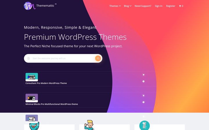 Screenshot of thememattic.com