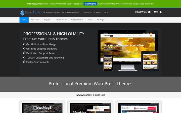 Screenshot of themepacific.com