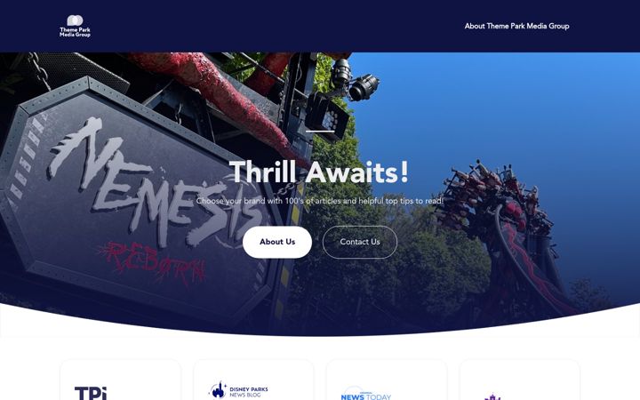 Screenshot of themeparkmediagroup.com