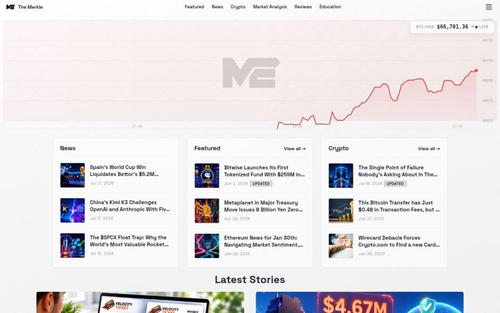 Screenshot of themerkle.com