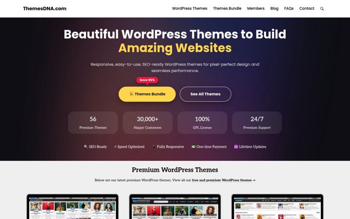 Screenshot of themesdna.com