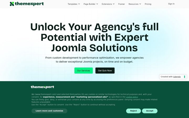 Screenshot of themexpert.com