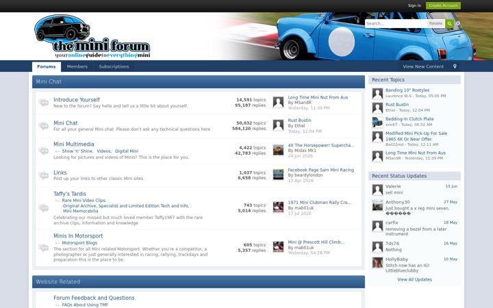 Screenshot of theminiforum.co.uk