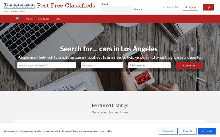 Screenshot of themirch.com