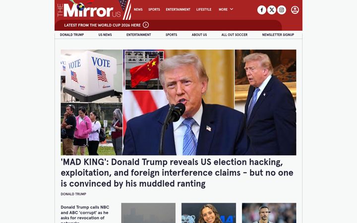Screenshot ta' themirror.com