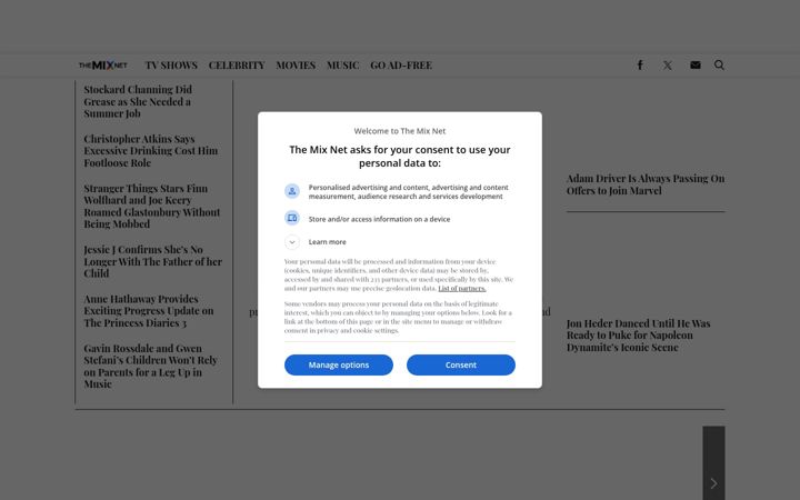 Screenshot of themix.net