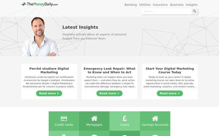 Screenshot of themoneydaily.com