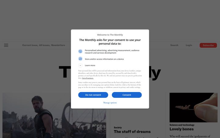 Screenshot of themonthly.com.au