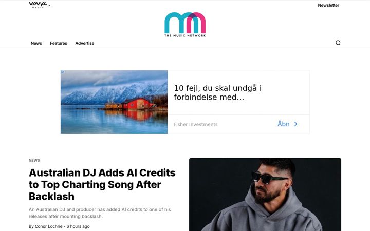 Screenshot of themusicnetwork.com