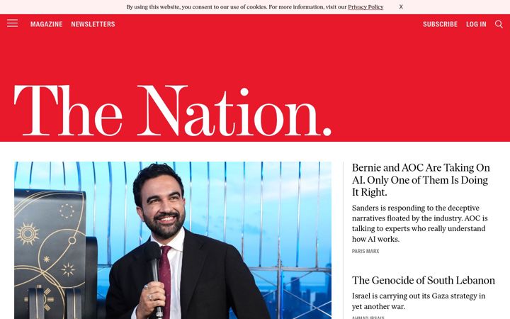 Screenshot ta' thenation.com
