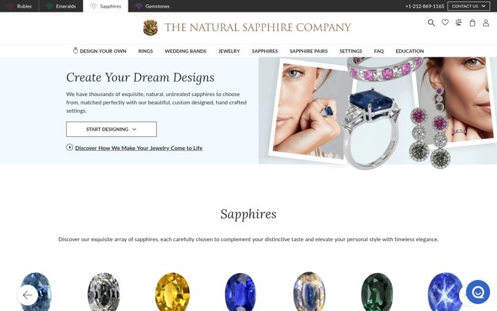 Screenshot of thenaturalsapphirecompany.com
