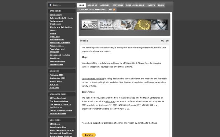 Screenshot of theness.com