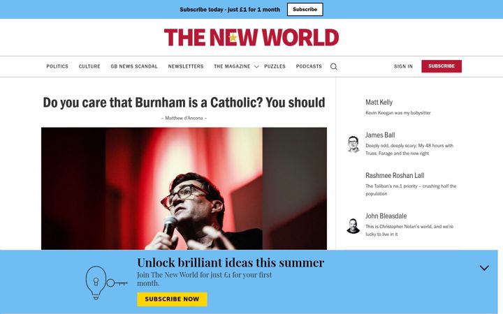 Screenshot of theneweuropean.co.uk