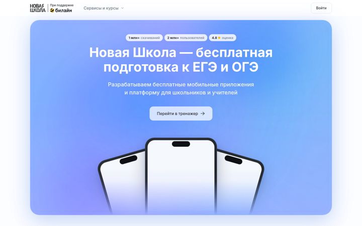 Screenshot of thenewschool.ru