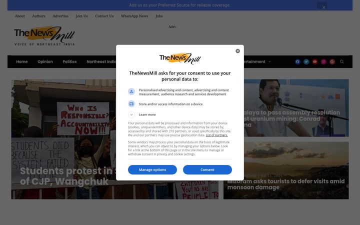 Screenshot of thenewsmill.com