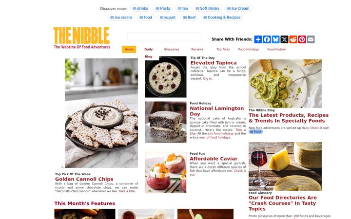 Screenshot of thenibble.com