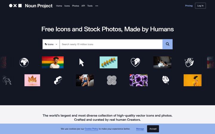 Screenshot di thenounproject.com