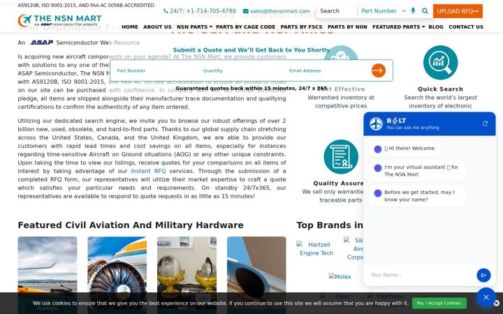 Screenshot of thensnmart.com