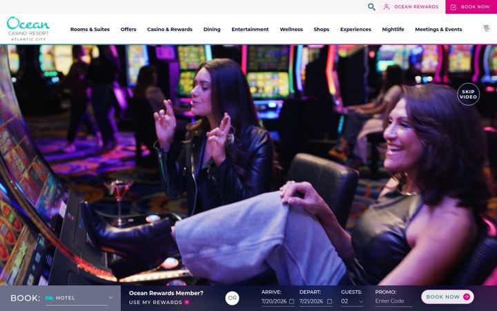 Screenshot of theoceanac.com