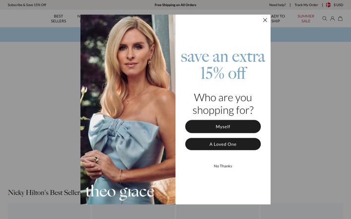 Screenshot of theograce.com