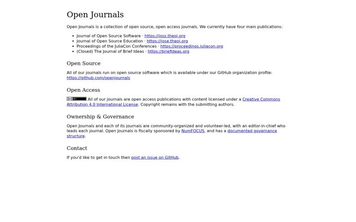 Screenshot of theoj.org