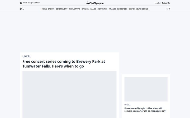 Screenshot of theolympian.com