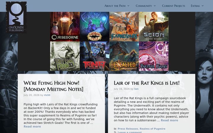 Screenshot of theonyxpath.com