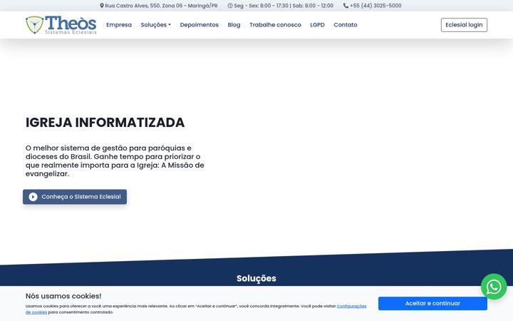 Screenshot of theos.com.br