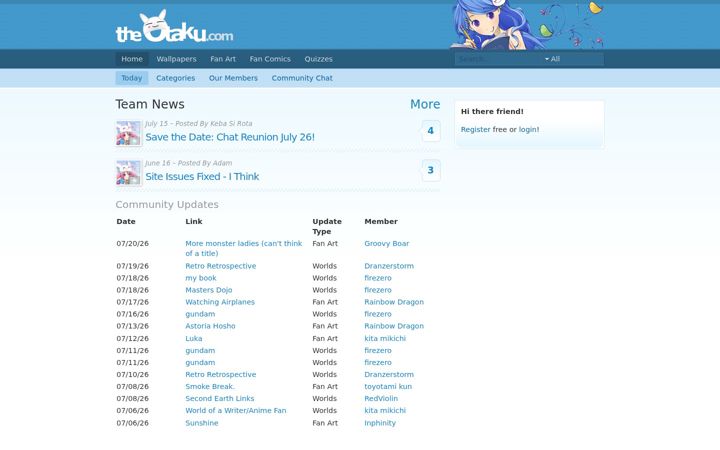 Screenshot of theotaku.com