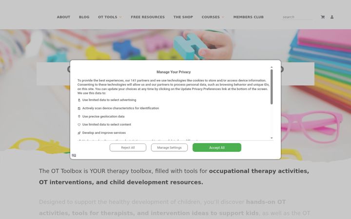 Screenshot of theottoolbox.com