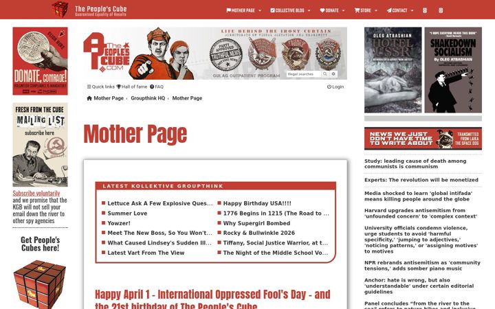Screenshot of thepeoplescube.com