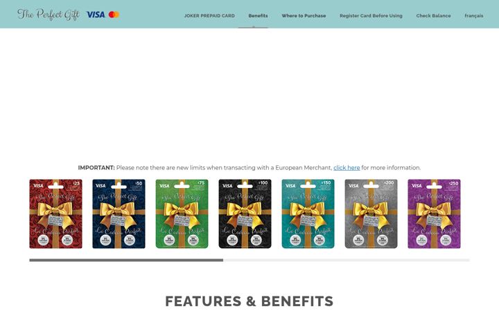 Screenshot of theperfectgift.ca