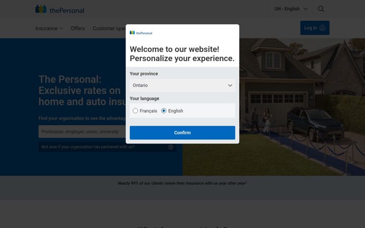 Screenshot of thepersonal.com