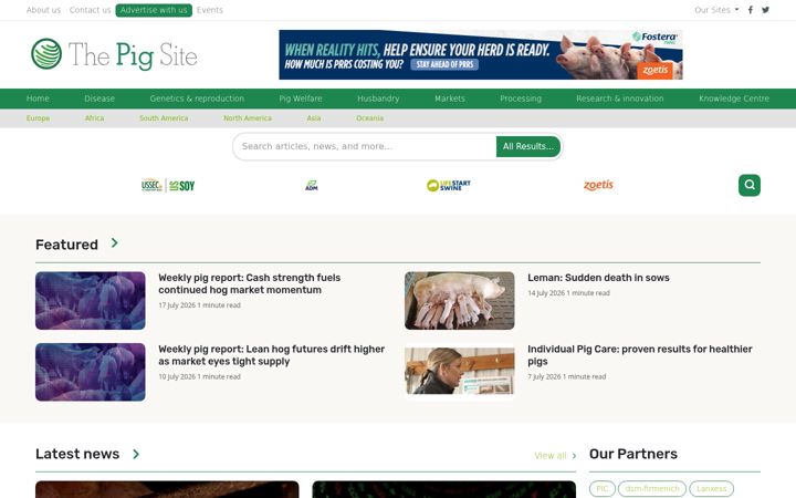 Screenshot of thepigsite.com