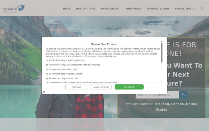 Screenshot of theplanetd.com